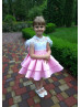 Pink Feather Sleeves Popular Flower Girl Dress
